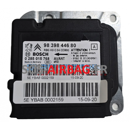 Réparation calculateur Airbag Peugeot Expert 98 398 446 80 9839844680 Bosch 0285015768 0 285 015 768