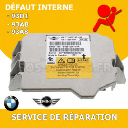 Réparation Réinitialisation airbag MINI 65.77 9807168-01 65.779807168-01 DTC 93D7 93AB 93A8