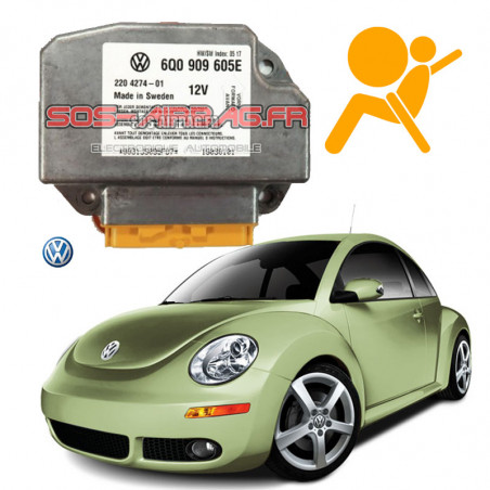 Réparation Calculateur D'airbag New Beetle 6Q0 909 605 E 6Q0909605E défaut 00003 - Module de contrôle 014 - Défectueux